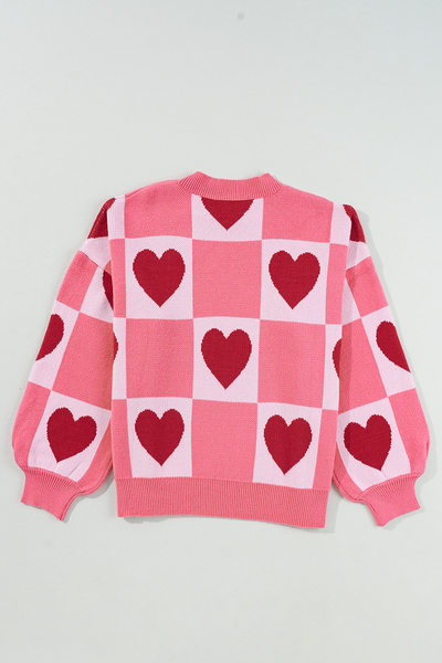 Cozy Plus Size Valentine's Day Sweater for Women in Romantic Red - Perfect Knit for Celebrating Love and Comfort