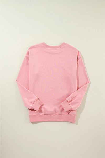 Women's Cozy Pink Classic Crewneck Sweatshirt - Casual Fit for Everyday Comfort and Effortless Style