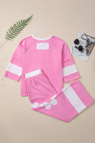 Stylish Women's Two-Piece Set: Soft Fabric Top & Pants Combo for Casual Outings and Everyday Comfort in Chic Design