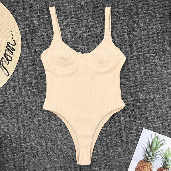 One Piece Corduroy Swimsuit