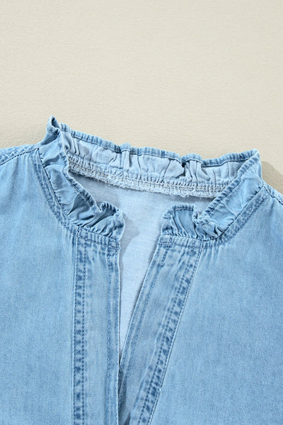 Stylish Women's Classic Fit Denim Button-Up Dress in Blue for Effortless Everyday Chic and Versatile Style