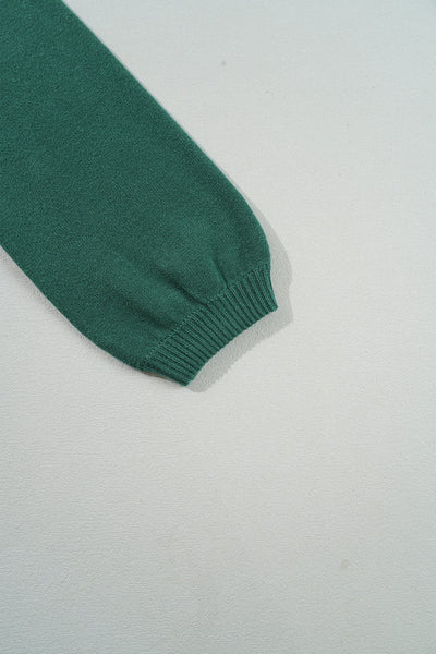 Women's Cozy Blackish Green Pearl Beaded Sweater - Casual Chic Design for Effortless Everyday Style