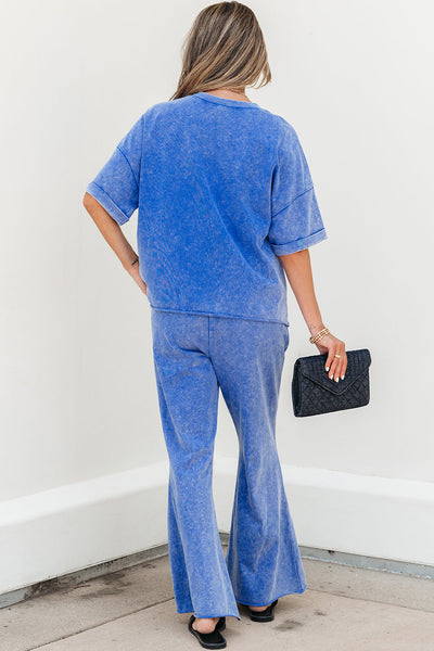 Stylish Women's Blue Pants Set - Versatile Casual or Office Outfit with Comfortable Fit and Modern Design