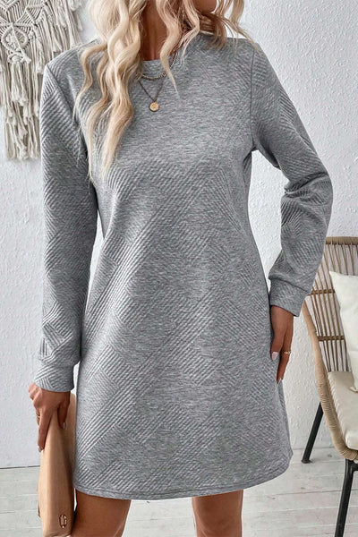 Casual Chic Women's Long Sleeve T-Shirt Dress in Soft Fabric Ideal for Everyday Wear and Easy Layering