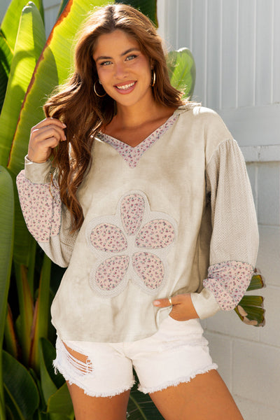 Vibrant Floral Patchwork Hoodie for Women - Cozy Casual Style with Relaxed Fit for Effortless Everyday Outfits