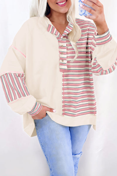 Vibrant Women's Patchwork Blouse - Stylish Casual Top with Relaxed Fit for Effortless Everyday Elegance