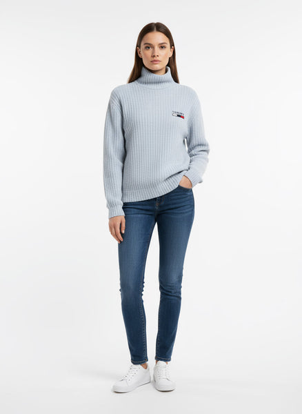 Y2K Tommy Hilfiger Ribbed Mockneck Sweater