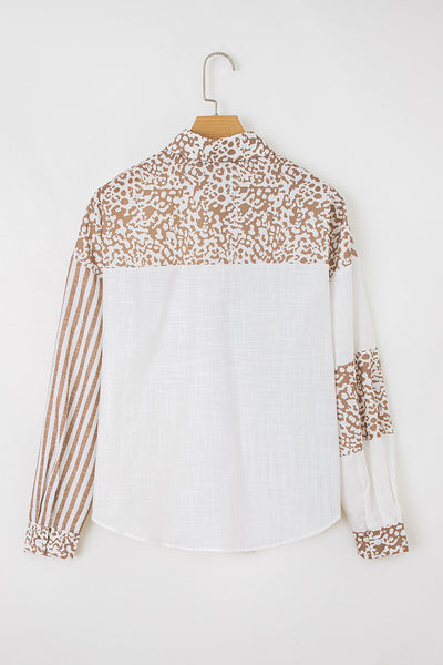 Chic Women's Leopard Print Shirt - Trendy Casual Top in Brown & Black for Effortless Everyday Style