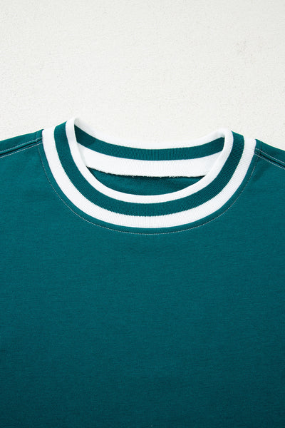 Cozy Women's Striped Sweatshirt in Soft Cotton Blend, Relaxed Fit for Effortless Casual Style and Everyday Comfort