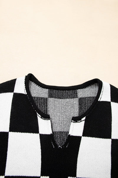 Soft Knit Women's Cozy Checked Sweater - Classic Fit for Effortless Style and Warmth in Autumn & Winter Fashion