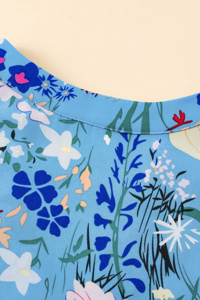 Fashion V-neck Floral Print Sling Dress