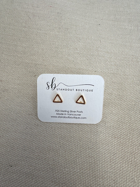 Standout Boutique Triangle Gold Studs