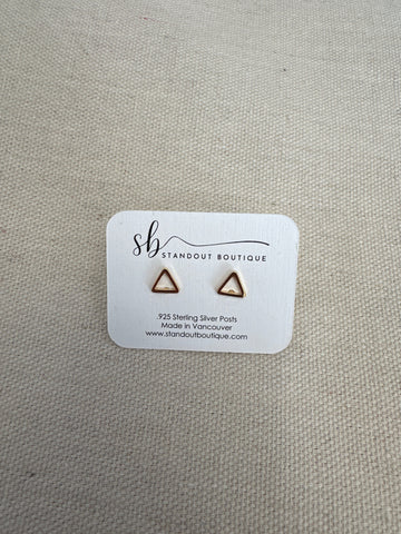 Standout Boutique Triangle Gold Studs