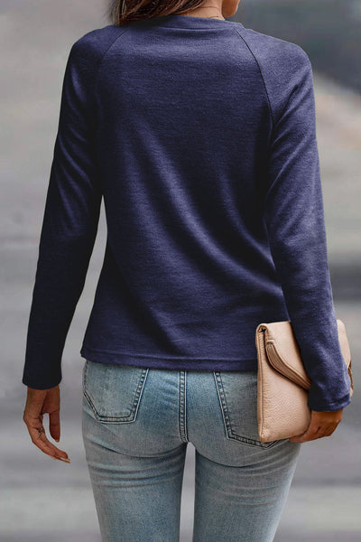 Versatile Women's Solid Long Sleeve Top - Chic and Stylish, Ideal for Casual Everyday Wear in Multiple Colors