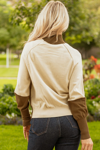 Trendy Women's Color Block Sweater - Cozy Knit Pullover for Stylish Casual Fall Looks, Perfect for Everyday Wear