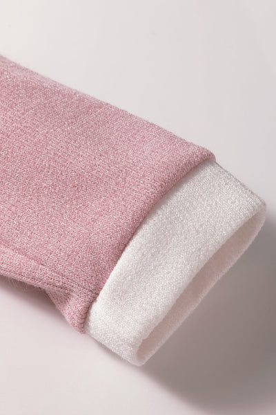 Cozy Light Pink Fitted Knit Sweater for Women - Stylish Top Ideal for Casual Outings and Everyday Comfort