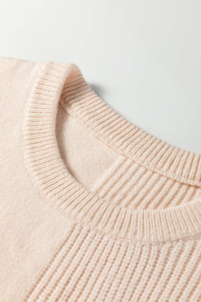 Women's Jet Stream Solid Knit Short Sleeve Sweater with Patch Pockets - Stylish Casual Top in Versatile Colors
