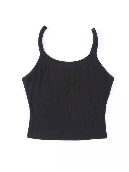 Sexy Black Ribbed Knit Cropped Tank - Comfy and Stylish