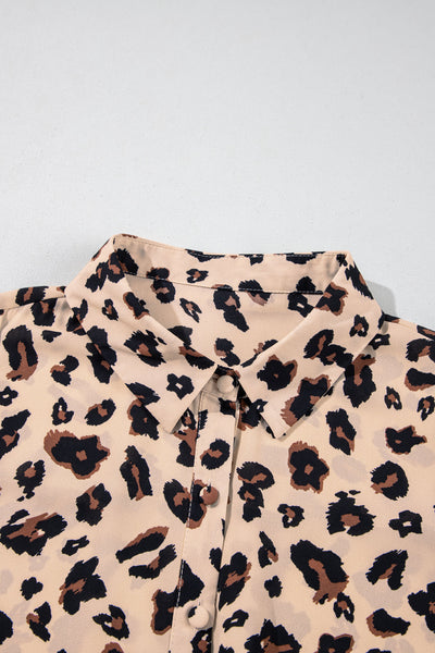 Plus Size Women's Leopard Print Shirt - Trendy, Comfortable Casual Top for Effortless Style and Everyday Wear