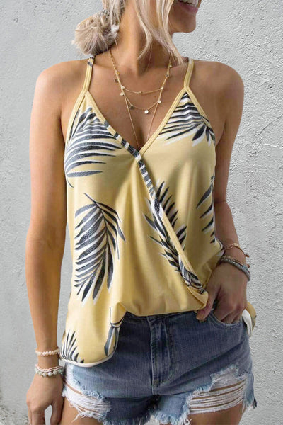 Tops Casual Floral Print Sling Sleeveless Tank Top