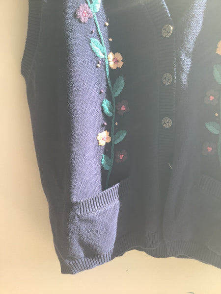 Vintage 90s Sears Traditional Country Collection Knit Vest
