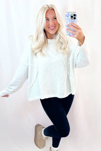Light Grey Relaxed Fit Women's Sweatshirt Soft, Cozy Fabric for Everyday Comfort and Effortless Style