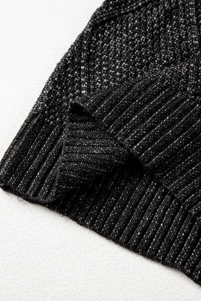 Stylish Women's Black Knit Dress - Comfortable Long Sleeve Casual or Evening Wear for Effortless Elegance