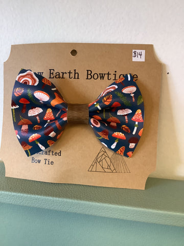 Raw Earth Bowtique Navy Mushroom Bow Tie