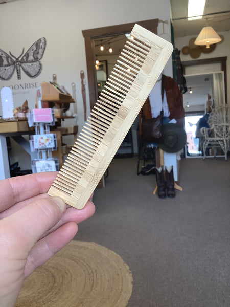 Creating Smaller Footprints Bamboo Comb
