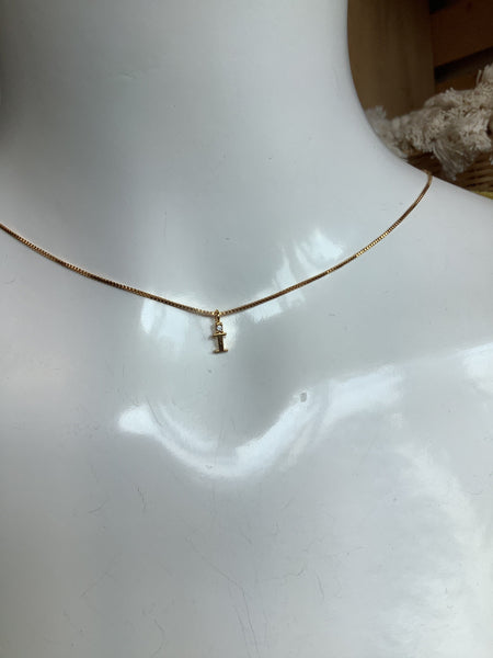 Standout Boutique Gold I Letter Pendant Necklace