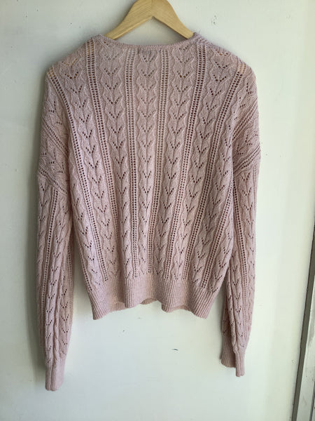 RW&CO Soft Blush Pink Wrap Sweater