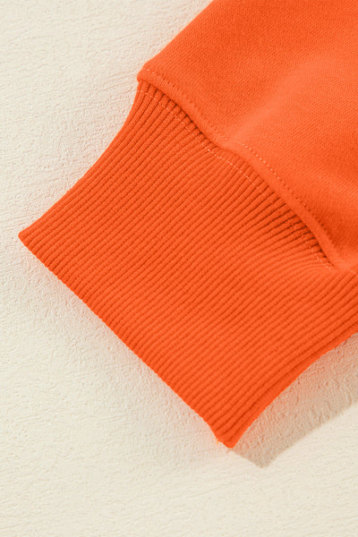 Women's Cozy Orange Classic Crewneck Sweatshirt - Casual Fit for Effortless Everyday Comfort and Style