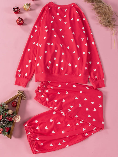 Long Sleeve Heart Pajama Set