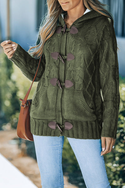 Hooded Fleece-Lined Toggle Coat