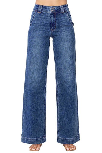 Stylish Women's Ashleigh Blue Straight Leg Jeans with Double Button & Zip Fly  Comfortable Fit for Everyday Fashion