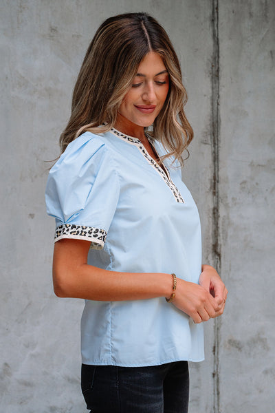 Trendy Women's Pastel Puff Sleeve Blouse - Casual Fit for Effortless Chic Style and Comfort