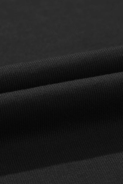 Women's High-Waist Wide-Leg Pleated Sweatpants in Black