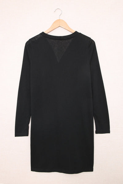 Stylish Women's Black Open-Front Cardigan with Button Details  Cozy Layering Essential for Any Occasion