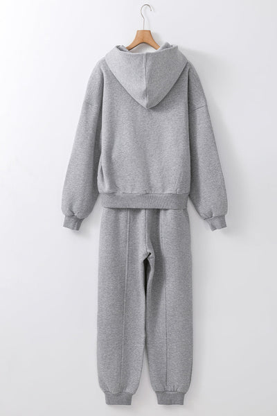 Women's Heather Gray Seam-Detail Hoodie and Joggers Set with practical styling and dependable silhouette control.