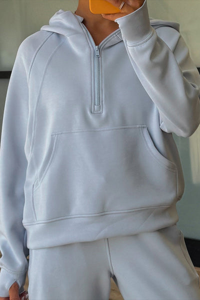 Women's Soft Fabric Cozy Hoodie & Jogger Set - Casual Chic Loungewear for Comfort & Everyday Style