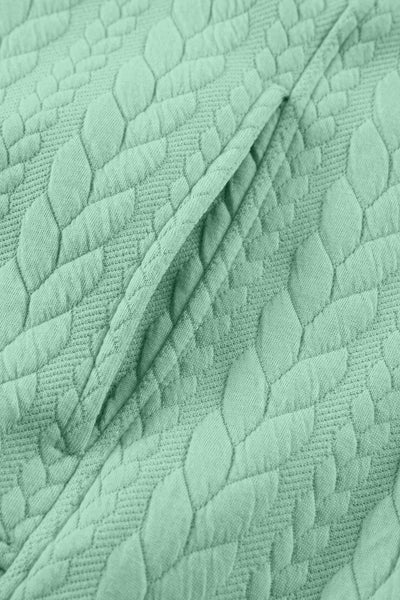 Women's Moonlight Jade Cable Textured Relaxed Hoodie