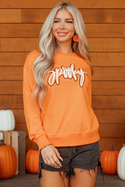 Women‚Äö Halloween Graphic Sweatshirt - Cozy Fit, Spooky Design, Perfect for Fall Festivities and Casual Wear