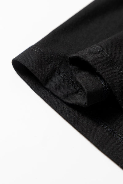Stylish Women's Black Long Sleeve Top - Comfortable Fit for Everyday Style and Versatile Layering Options