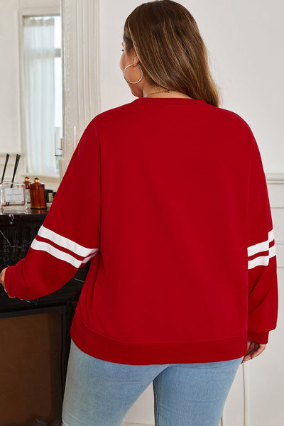 Trendy Women's Soft Cotton Blend Varsity Sweatshirt - Casual Fit, Stylish Design for Effortless Everyday Style