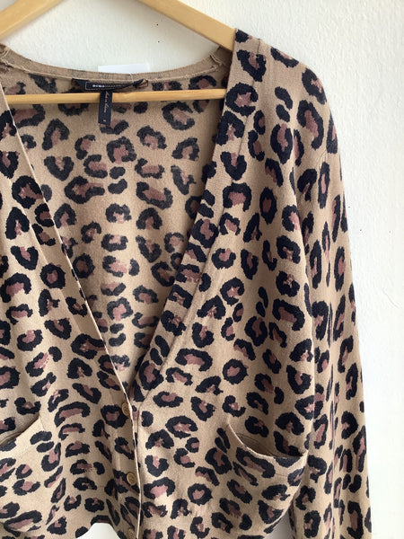BCBG Maxazria Leopard Print Cardigan