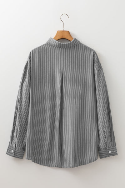 Trendy Black Striped Blouse for Women - Flattering Casual Top with Effortless Style and Comfortable Fit