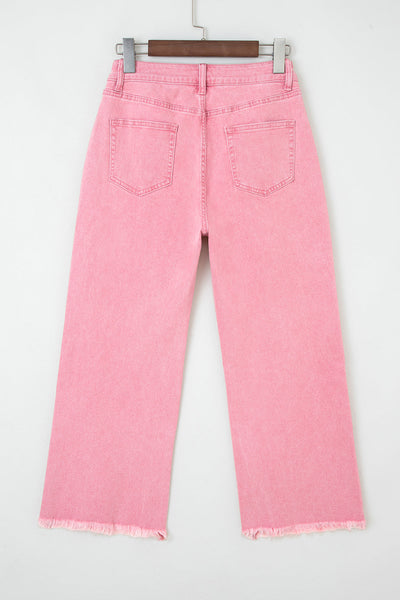 Chic Light Blue Wide Leg Cropped Jeans for Women - Trendy, Comfortable Fit Perfect for Casual Everyday Style