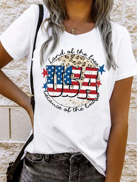 American Pride USA Flag Graphic Tee