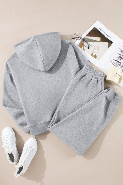Women's Heather Gray Seam-Detail Hoodie and Joggers Set with practical styling and dependable silhouette control.