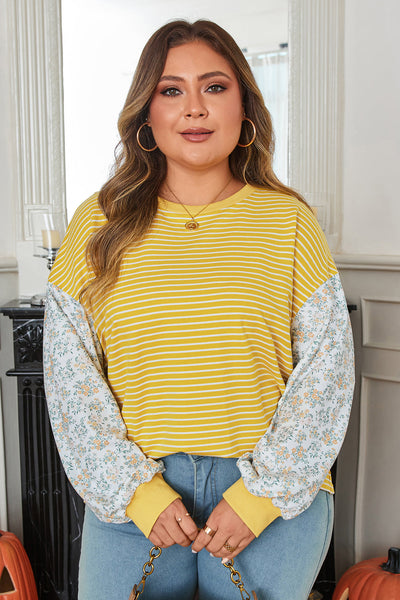 Stylish Plus Size Women's Long Sleeve Top in Soft Fabric - Comfortable Everyday Wear with Trendy Design
